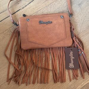 Wrangler Brown Fringe Crossbody Bag